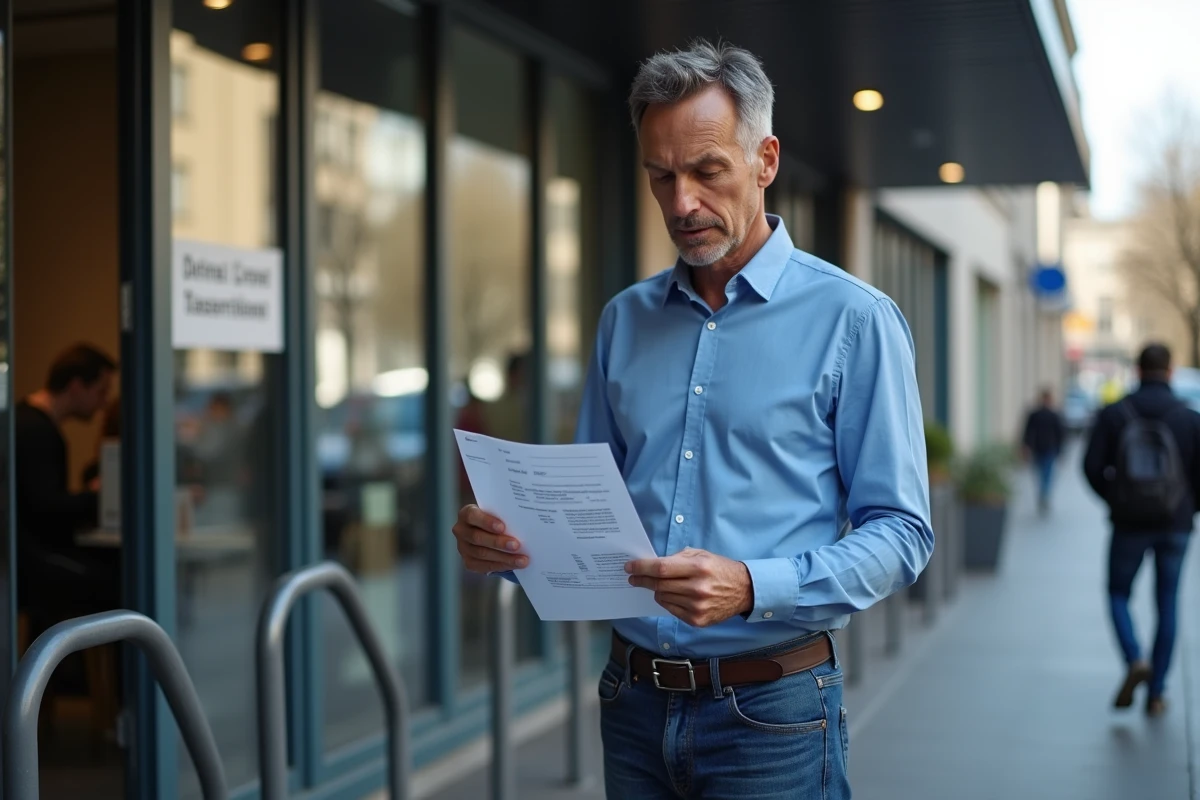 Homme lisant une lettre d